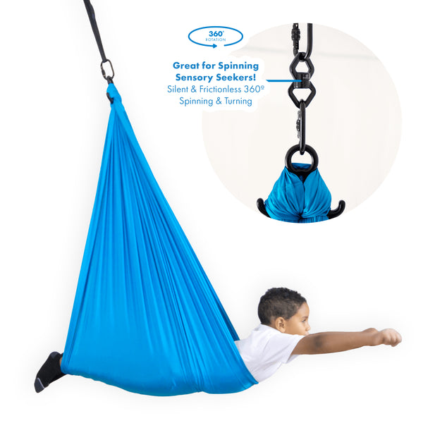 Harkla Compression Sensory Swing Swivel || Blue