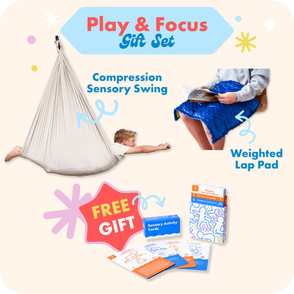 Harkla Play & Focus Gift Set Greige / Blue